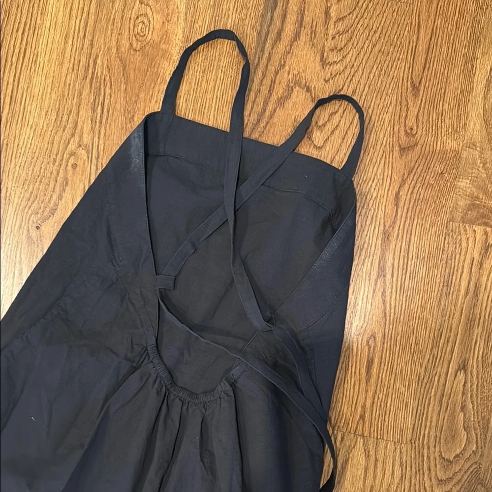 Everlane Black Textured dress with tie - Picture 3 of 3